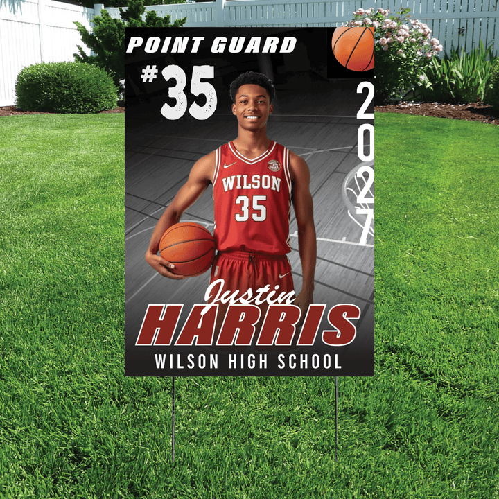 Vertical Custom Baseball Athlete Yard Signs