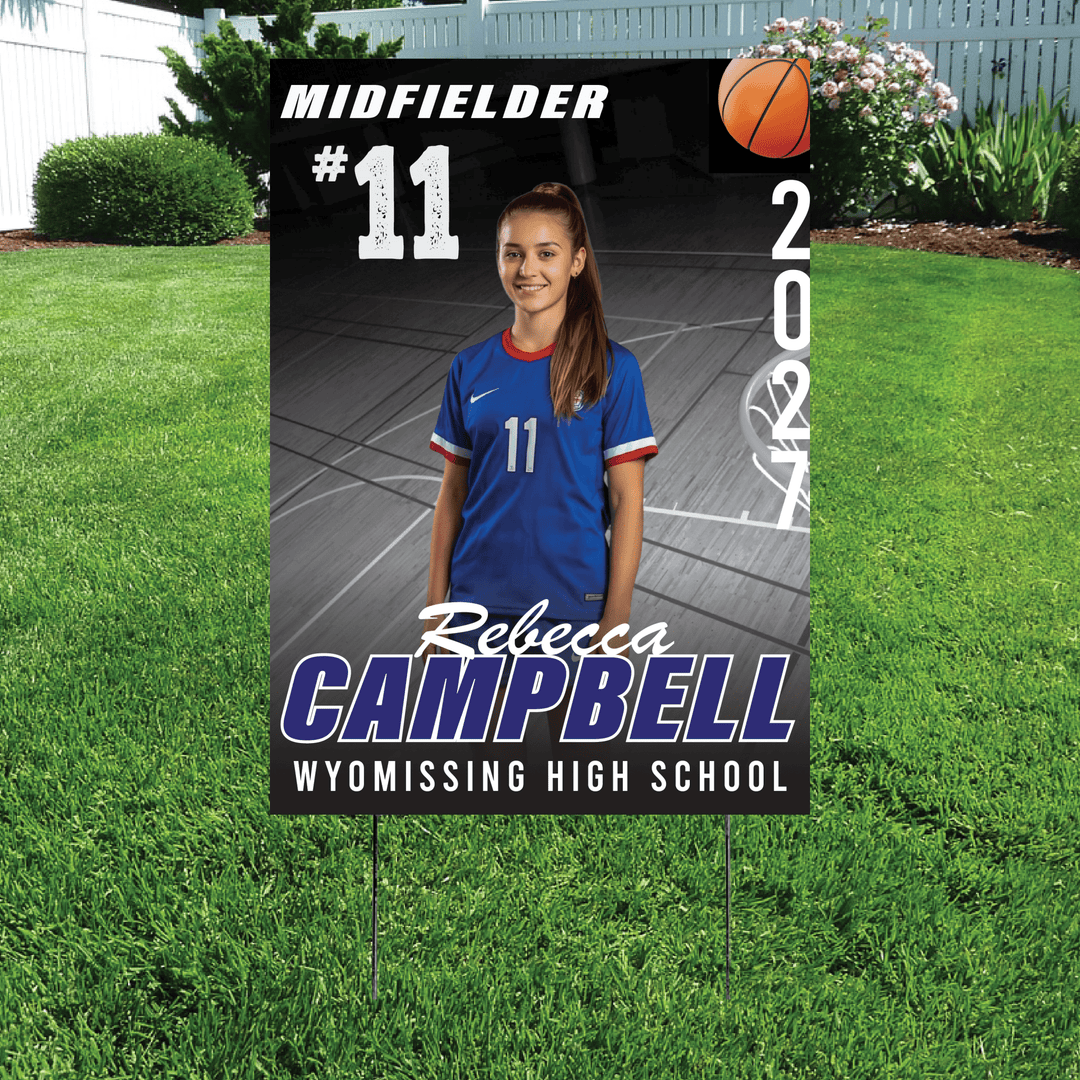 Vertical Custom Baseball Athlete Yard Signs