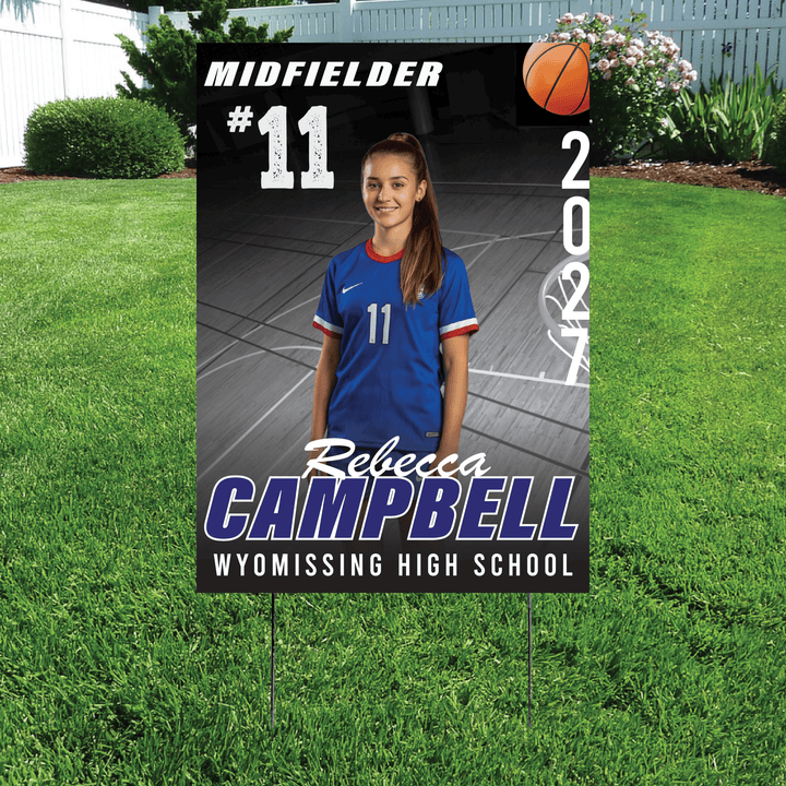 Vertical Custom Baseball Athlete Yard Signs