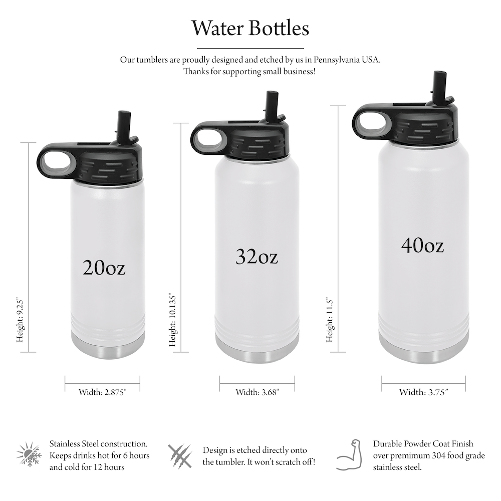 Firefighter Personalized Water Bottle - Barn Street Designs