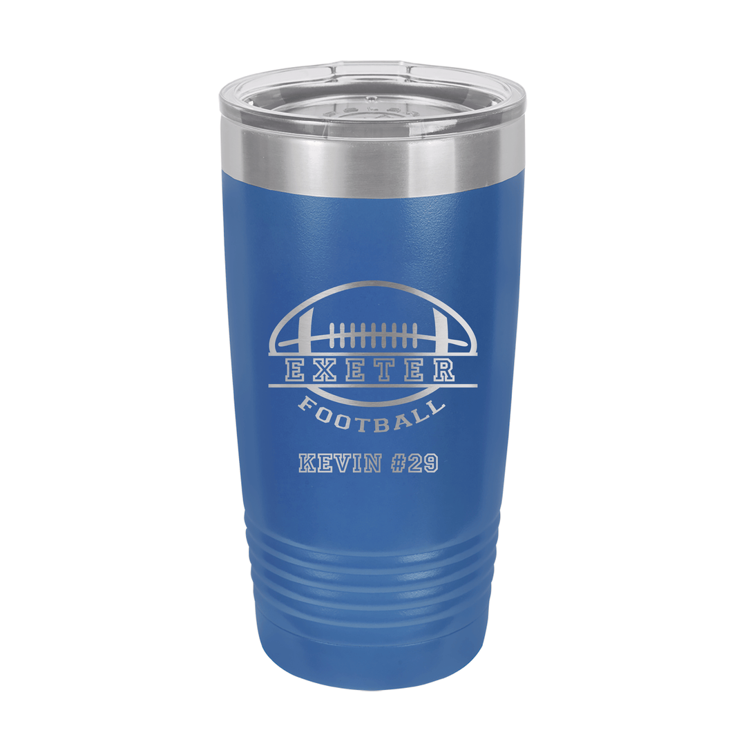 Personalized Exeter Football Tumbler - Barn Street Designs